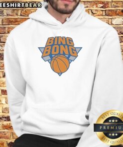 Alt Text: Stylish Pretty Bing Bong New York Knicks basketball hoodie featuring vibrant colors and team logo for fans.