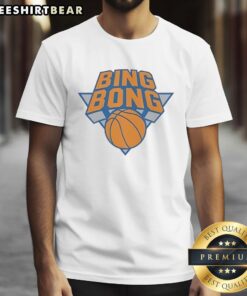 Pretty Bing Bong New York Knicks Basketball T-Shirt featuring vibrant colors and a stylish design for fans.
