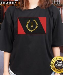 Pretty Black American Heritage Flag Ladies Tee featuring vibrant colors and a stylish design for proud heritage celebration.