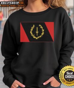 Stylish Black American Heritage flag sweatshirt showcasing vibrant colors and unique design for cultural pride.