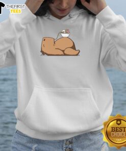 Alt Text: Trendy Pretty Capy Ramen Hoodie featuring a cute capybara design and colorful ramen graphics, perfect for casual wear.