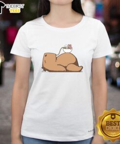 Pretty Capy Ramen Ladies Tee featuring cute capybara designs and vibrant ramen graphics for stylish casual wear.