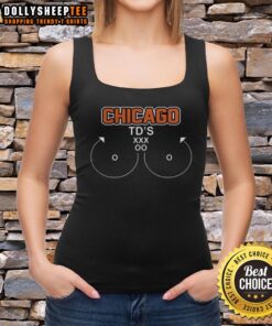Pretty Chicago Bears football tank top featuring a fun Chicago TDs meme design for fans.