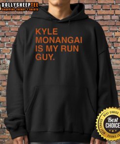 Pretty Chicago Bears Kyle Monangai Is My Run Guy hoodie showcasing team pride and style for fans.