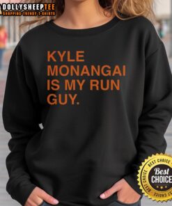 Pretty Chicago Bears Kyle Monangai Is My Run Guy sweatshirt featuring vibrant team colors and stylish design.