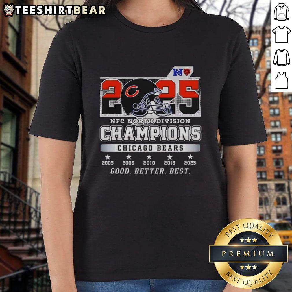 pretty-chicago-bears-nfc-north-division-champions-2025-good-better-best-ladies-tee Pretty Chicago Bears NFC North Division Champions 2025 Ladies Tee featuring stylish design and team colors.