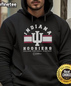 2026 National Championship logo hoodie featuring the Indiana Hoosiers for college football playoff fans.