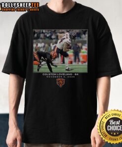 Alt Text: Pretty Colston Loveland Chicago Bears NFL Flash Features Week 9 T-Shirt, showcasing team pride and stylish design.