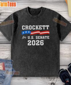 Pretty Crockett for US Senate 2026 washed t-shirt featuring a stylish design promoting the campaign.
