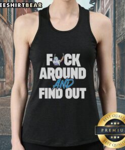 Pretty Detroit Lions Brian Branch 'Fck Around and Find Out' tank top design featuring vibrant team colors and graphics.