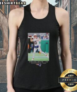 Alt Text: Pretty Drake Maye New England Patriots NFL Week 17 tank top showcasing team colors and stylish design for fans.