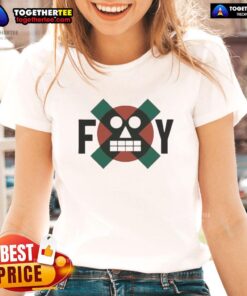 Stylish ladies tee featuring a pretty Foy robot face design, blending indie soul with a digital edge for trendy fashion.
