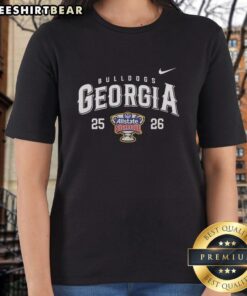 Pretty Georgia Bulldogs All-State Sugar Bowl 2026 ladies tee showcasing team pride and stylish design.