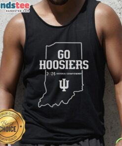Alt Text: Stylish Pretty Go Indiana Hoosiers 2026 CFP Peach Bowl tank top featuring team colors and logo for fans.