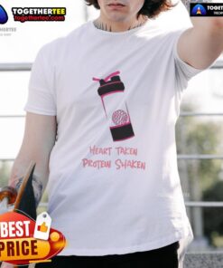 Pretty Heart Taken Protein Shaken T-Shirt featuring a vibrant heart design perfect for fitness enthusiasts.