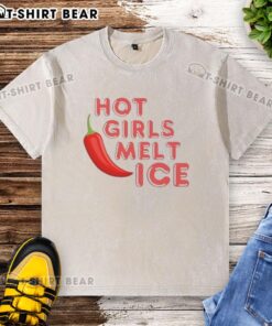Pretty hot girls in stylish melt ice washed t-shirts, showcasing trendy summer fashion and vibrant colors.