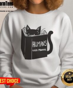 Pretty Humans User Manual for Cats Remix Sweatshirt in cozy fabric, featuring playful cat-themed design, perfect for pet lovers.