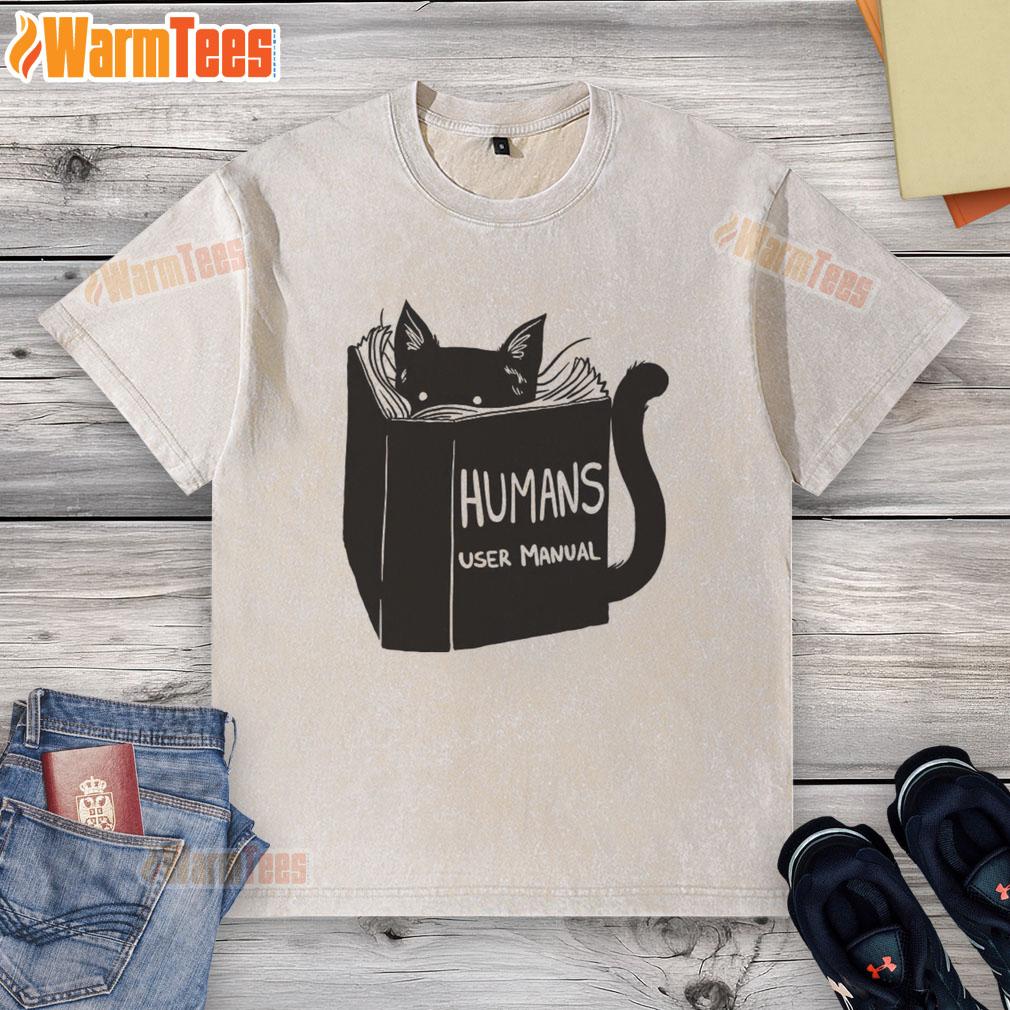 pretty-humans-user-manual-for-cats-remix-washed-t-shirt Pretty Humans User Manual for Cats Remix washed t-shirt featuring a playful cat graphic and vibrant colors.