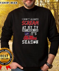 Pretty sweatshirt for Ole Miss Rebels fans, perfect for NCAA football lovers who cheer passionately at their TVs.