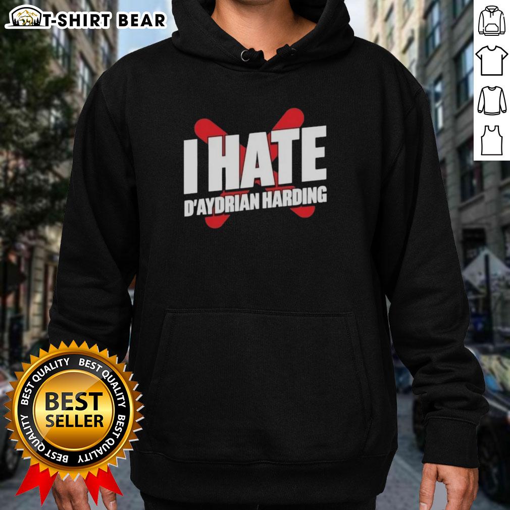 Pretty I Hate D'Aydrian Harding Hoodie Alt Text: Stylish 'Pretty I Hate Daydrian Harding' hoodie displayed on a mannequin, showcasing its vibrant design and cozy fit.