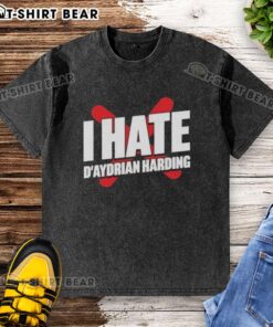 Alt Text: Pretty I Hate Daydrian Harding washed t-shirt featuring a stylish design and comfortable fit, perfect for casual wear.