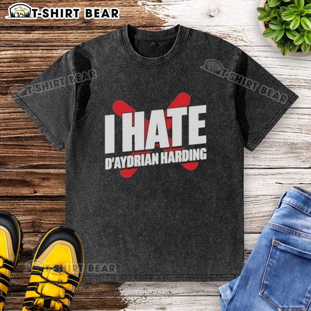 Pretty I Hate D'Aydrian Harding Washed T Shirt Alt Text: Pretty I Hate Daydrian Harding washed t-shirt featuring a stylish design and comfortable fit, perfect for casual wear.