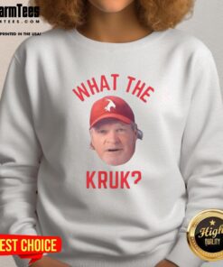 Stylish John Kruk Philadelphia Phillies MLB sweatshirt featuring a large face graphic, perfect for fans and collectors.