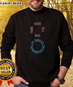 Pretty Kiss All The Time Disco Logo Sweatshirt featuring a vibrant disco-themed design and stylish logo.