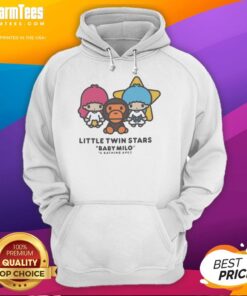 Pretty Little Twin Stars Baby Milo A Bathing Ape hoodie featuring colorful designs on a stylish baby outfit.