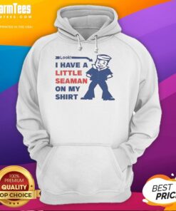 Pretty look with a little seaman design on a cozy hoodie, perfect for casual outings and nautical lovers.