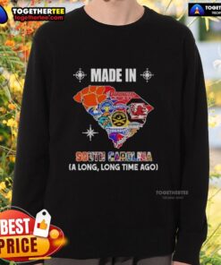 Alt Text: Pretty Made In South Carolina sweatshirt featuring a vintage mashup logo, perfect for stylish state pride.