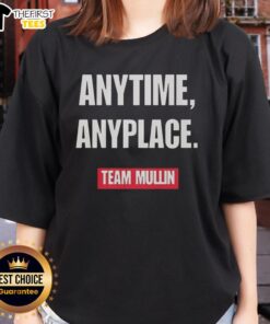 Pretty Markwayne Mullin Anytime Anyplace Team Mullin ladies tee showcasing a stylish design perfect for fans and supporters.