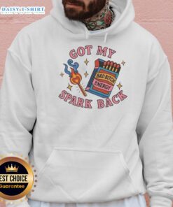Alt Text: Stylish hoodie featuring Bad Bitch Energy design with a matchbox and match graphics, perfect for igniting your spark.