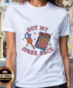 Pretty matchbox with striking design and 'Bad Bitch Energy' ladies tee, symbolizing confidence and empowerment.