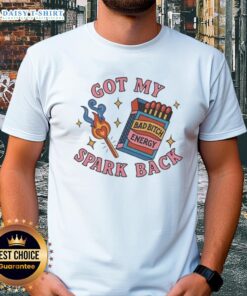 Alt Text: Pretty matchbox alongside 'Got My Spark Back' T-shirt, radiating bad bitch energy and stylish flair.