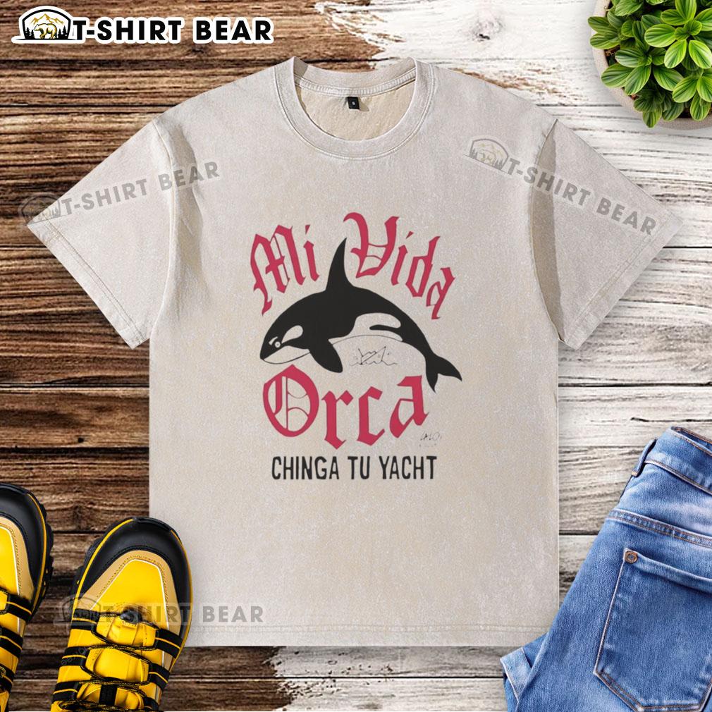 Pretty Mi Vida Orca Chinga Tu Yacht Washed T Shirt Pretty Mi Vida Orca Chinga Tu Yacht washed t-shirt featuring a vibrant design, perfect for casual summer wear.
