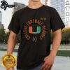 Miami Hurricanes College Football Playoff Bound 2025-2026 Season T-Shirt featuring vibrant team colors and logo.