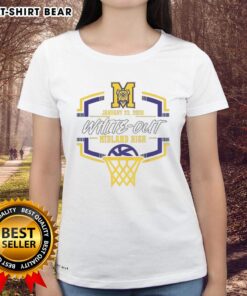 Pretty Midland Bulldog Basketball White Out 2026 ladies tee showcasing school spirit and team pride at Midland High.