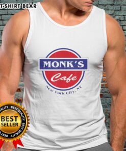 Pretty Monks Cafe in New York City, NY, featuring a stylish tank top design with vibrant graphics.