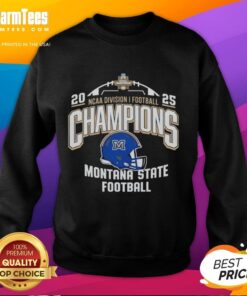 Pretty Montana State Bobcats NCAA Division I Football Champions 2025 sweatshirt showcasing team colors and logo.