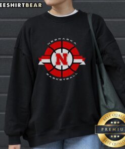 Pretty Nebraska Cornhuskers Basketball Classic Circle Logo Sweatshirt featuring vibrant team colors and logo design.