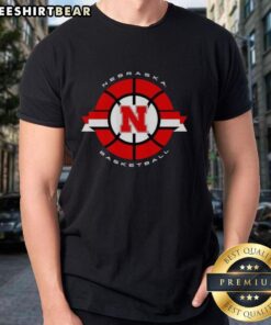Alt Text: Pretty Nebraska Cornhuskers Basketball Classic Circle Logo T-Shirt featuring vibrant team colors and iconic logo.