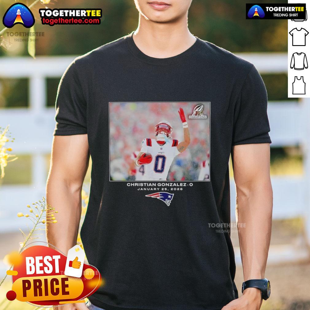 Pretty New England Patriots Christian Gonzalez NFL Flash Features Week 21 T-Shirt Alt Text: Christian Gonzalez New England Patriots NFL Flash Features T-Shirt, stylish design for Week 21 fans.