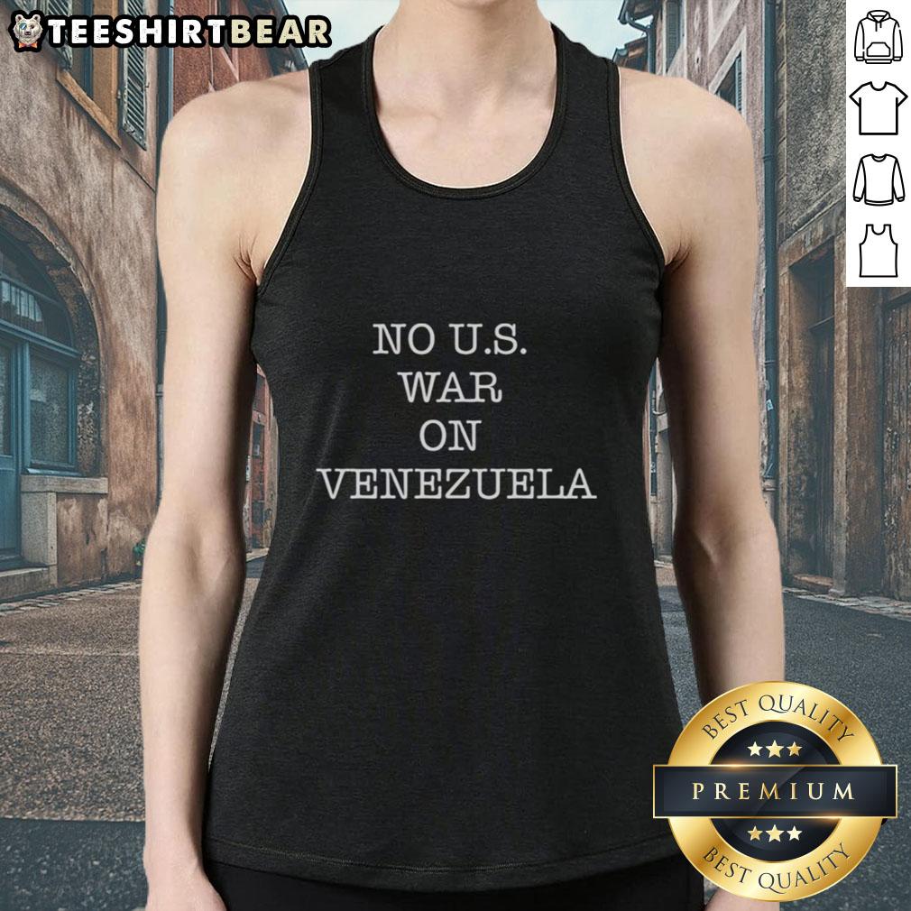 pretty-no-u-s-war-on-venezuela-tank-top Pretty No U.S. War on Venezuela tank top design featuring bold text and vibrant colors promoting peace.