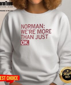 Alt Text: Cozy 'Pretty Norman Were More Than Just Ok' sweatshirt in a stylish design, perfect for casual outfits and comfort.