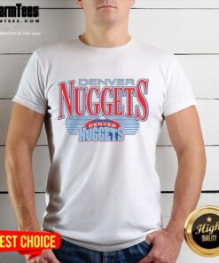 Pretty Nuggets Denver NBA Hardwood vintage logo t-shirt featuring retro design and vibrant colors, perfect for fans.