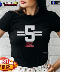 Kewan Lacy 5 Stripe Ladies Tee for Ole Miss Rebels Football, featuring vibrant team colors and stylish design.