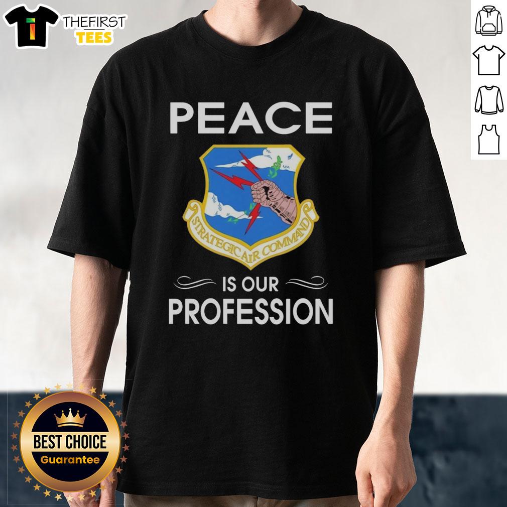 pretty-peace-is-our-profession-strategic-air-command-logo-t-shirt Pretty Peace Is Our Profession Strategic Air Command Logo T-Shirt featuring a vintage design and military-inspired graphics.