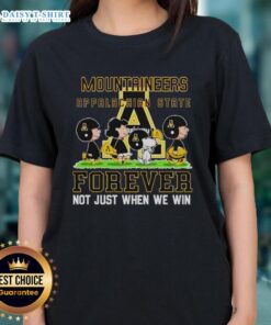 Pretty Peanuts Appalachian State Mountaineers Forever Tee for ladies, showcasing team pride and stylish comfort.