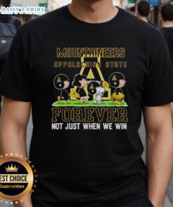 Alt Text: Pretty Peanuts Appalachian State Mountaineers Forever T-Shirt showcasing team spirit, perfect for fans not just in victory.